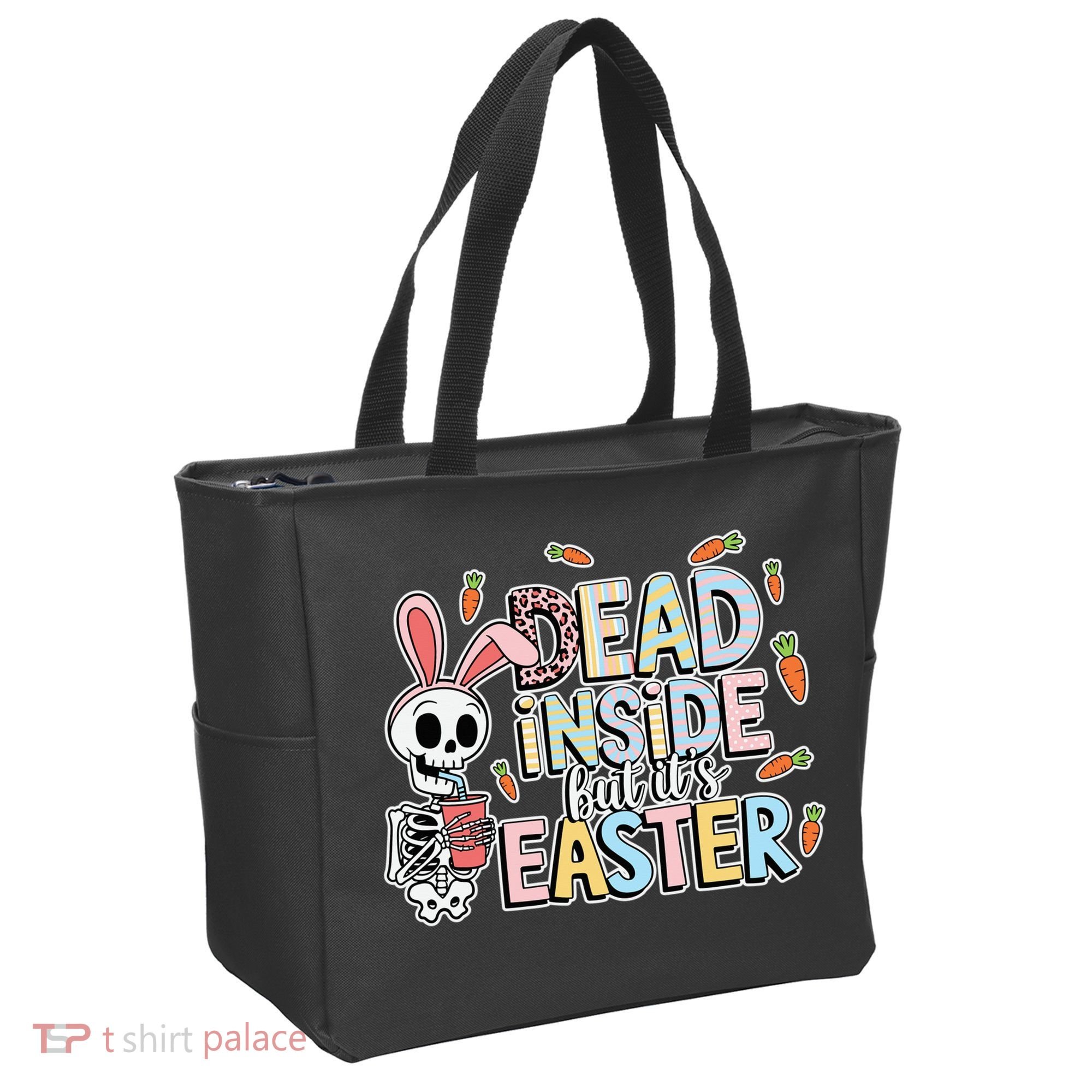 Easter Skeleton Bunny But Did You Dye Spring Egg Tote Bag