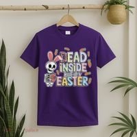 Easter Skeleton Bunny But Did You Dye Spring Egg T-Shirt thumb 2