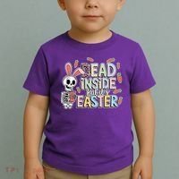 Easter Skeleton Bunny But Did You Dye Spring Egg Toddler T-Shirt thumb 2