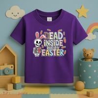 Easter Skeleton Bunny But Did You Dye Spring Egg Toddler T-Shirt thumb 3