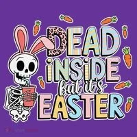 Easter Skeleton Bunny But Did You Dye Spring Egg Women's Long Sleeve Shirt thumb 2