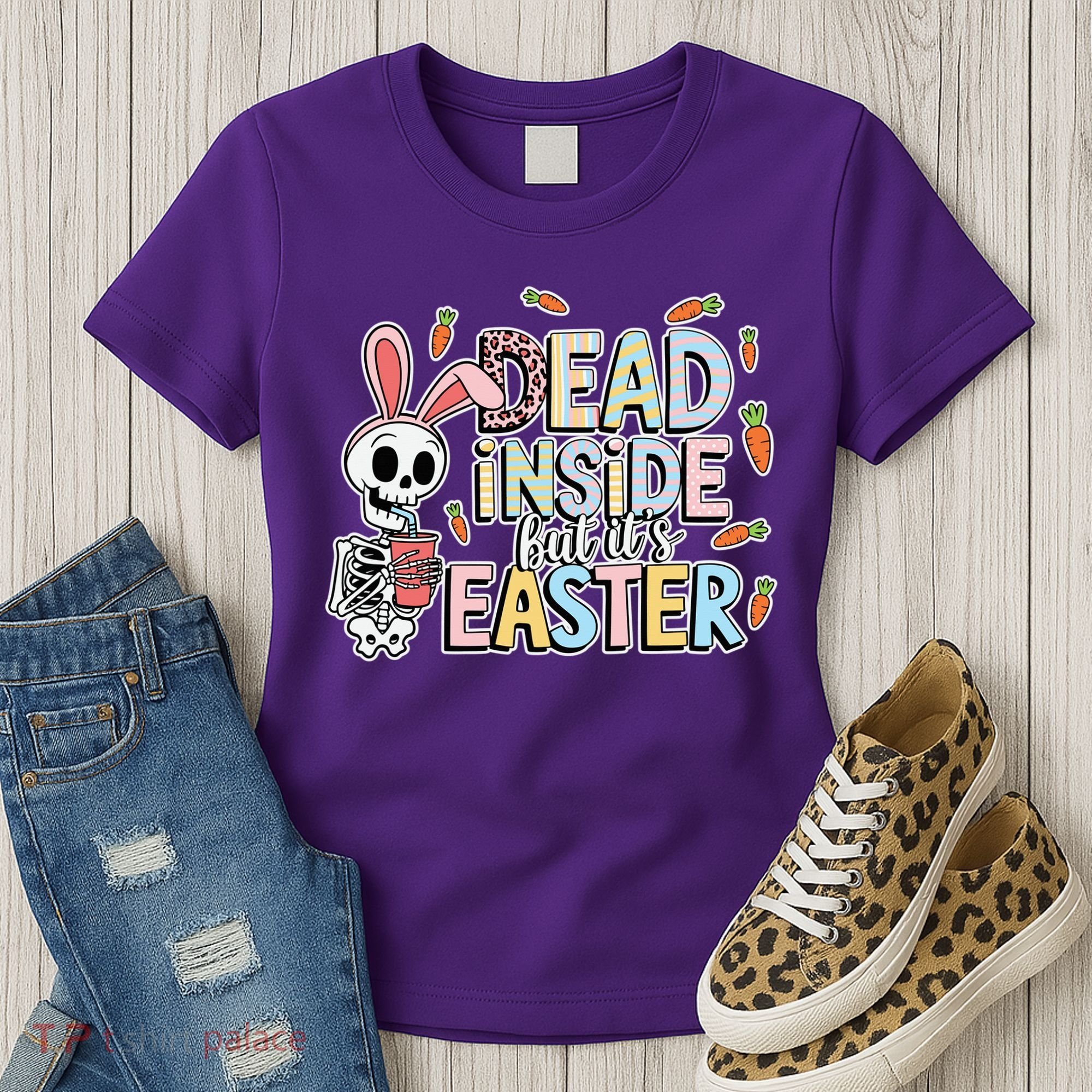 Easter Skeleton Bunny But Did You Dye Spring Egg Women's T-Shirt