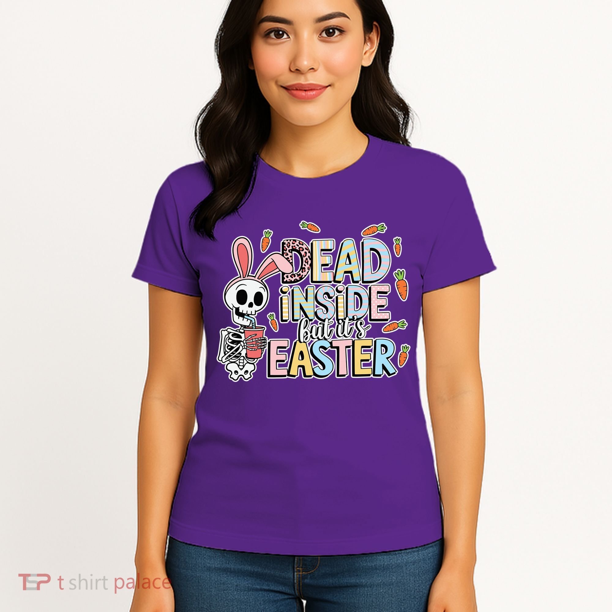 Easter Skeleton Bunny But Did You Dye Spring Egg Women's T-Shirt
