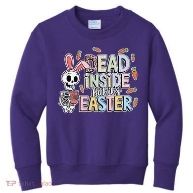 Easter Skeleton Bunny But Did You Dye Spring Egg Kids Sweatshirt