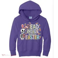 Easter Skeleton Bunny But Did You Dye Spring Egg Kids Hoodie thumb 0