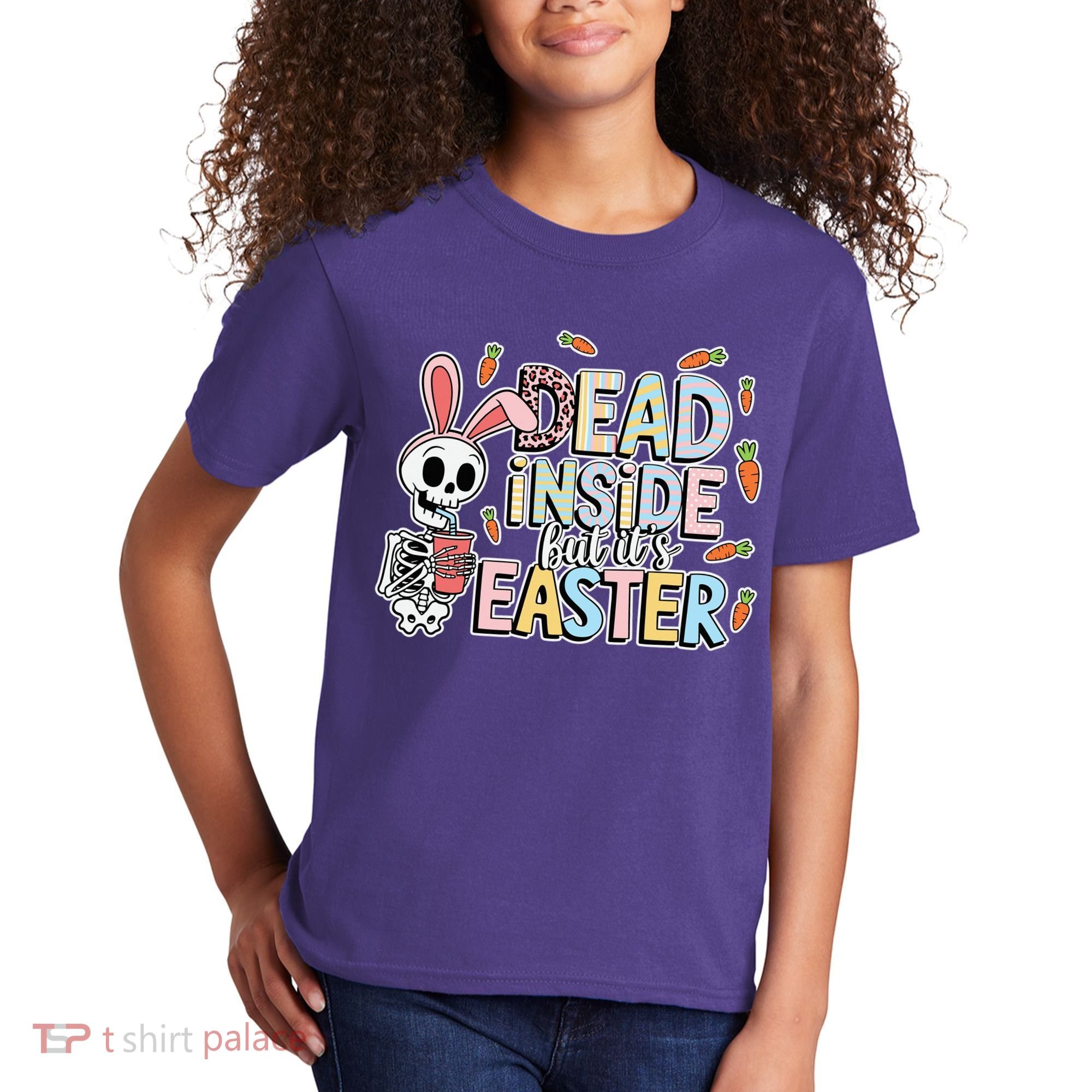 Easter Skeleton Bunny But Did You Dye Spring Egg Kids T-Shirt