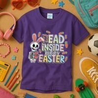 Easter Skeleton Bunny But Did You Dye Spring Egg Kids T-Shirt thumb 3