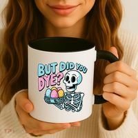 Easter Skeleton Bunny But Did You Dye Spring Egg Coffee Mug thumb 3