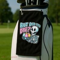 Easter Skeleton Bunny But Did You Dye Spring Egg Golf Towel thumb 2