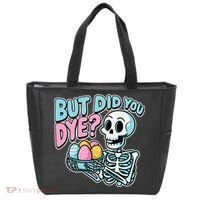 Easter Skeleton Bunny But Did You Dye Spring Egg Tote Bag thumb 0