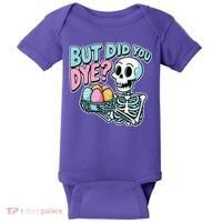 Easter Skeleton Bunny But Did You Dye Spring Egg Baby Bodysuit thumb 0