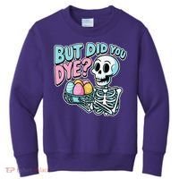 Easter Skeleton Bunny But Did You Dye Spring Egg Kids Sweatshirt thumb 0