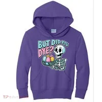 Easter Skeleton Bunny But Did You Dye Spring Egg Kids Hoodie thumb 0