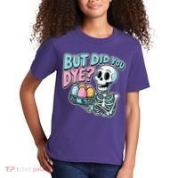 Easter Skeleton Bunny But Did You Dye Spring Egg Kids T-Shirt thumb 2