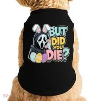 Easter Skeleton Bunny But Did You Dye Spring Egg Doggie Tank thumb 0
