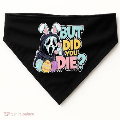 Easter Skeleton Bunny But Did You Dye Spring Egg USA-Made Doggie Bandana