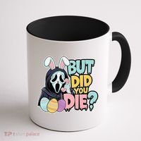 Easter Skeleton Bunny But Did You Dye Spring Egg Coffee Mug thumb 1