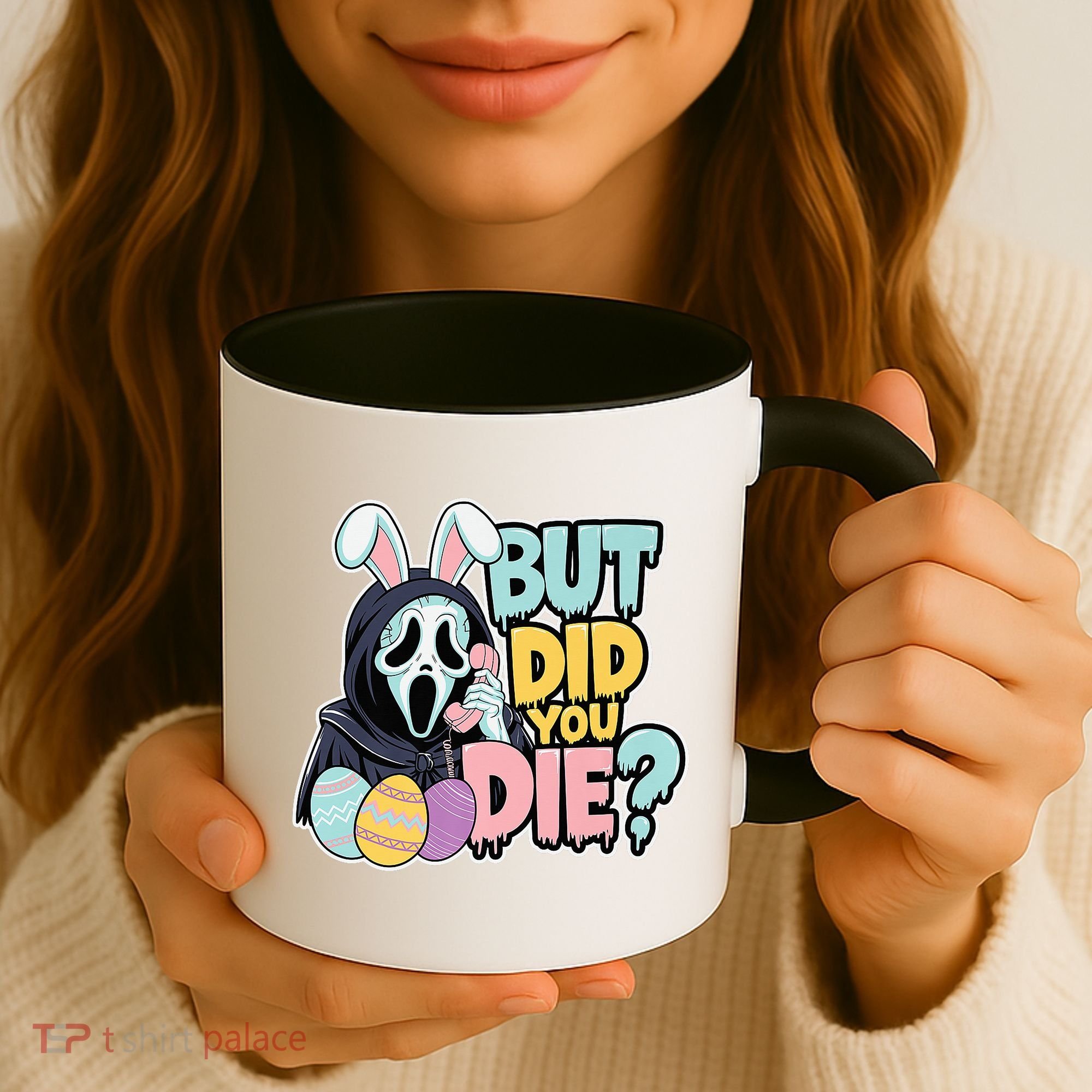 Easter Skeleton Bunny But Did You Dye Spring Egg Coffee Mug