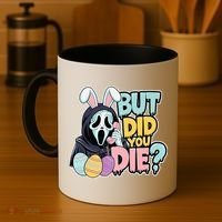 Easter Skeleton Bunny But Did You Dye Spring Egg Coffee Mug thumb 4