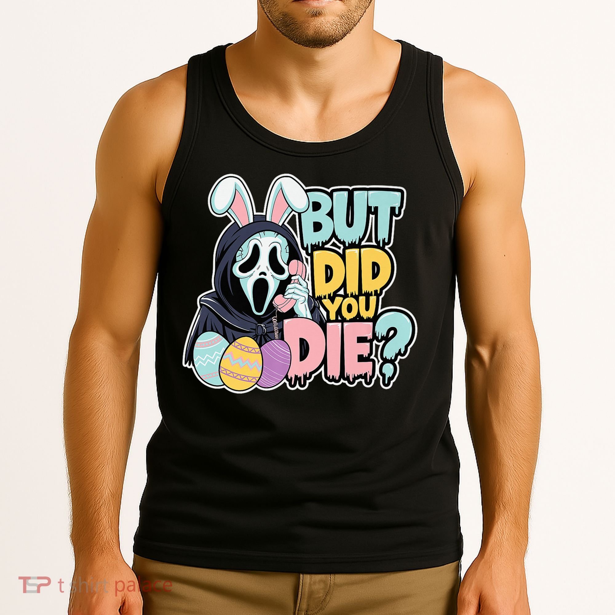 Easter Skeleton Bunny But Did You Dye Spring Egg Tank Top