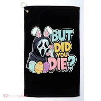 Easter Skeleton Bunny But Did You Dye Spring Egg Golf Towel thumb 0