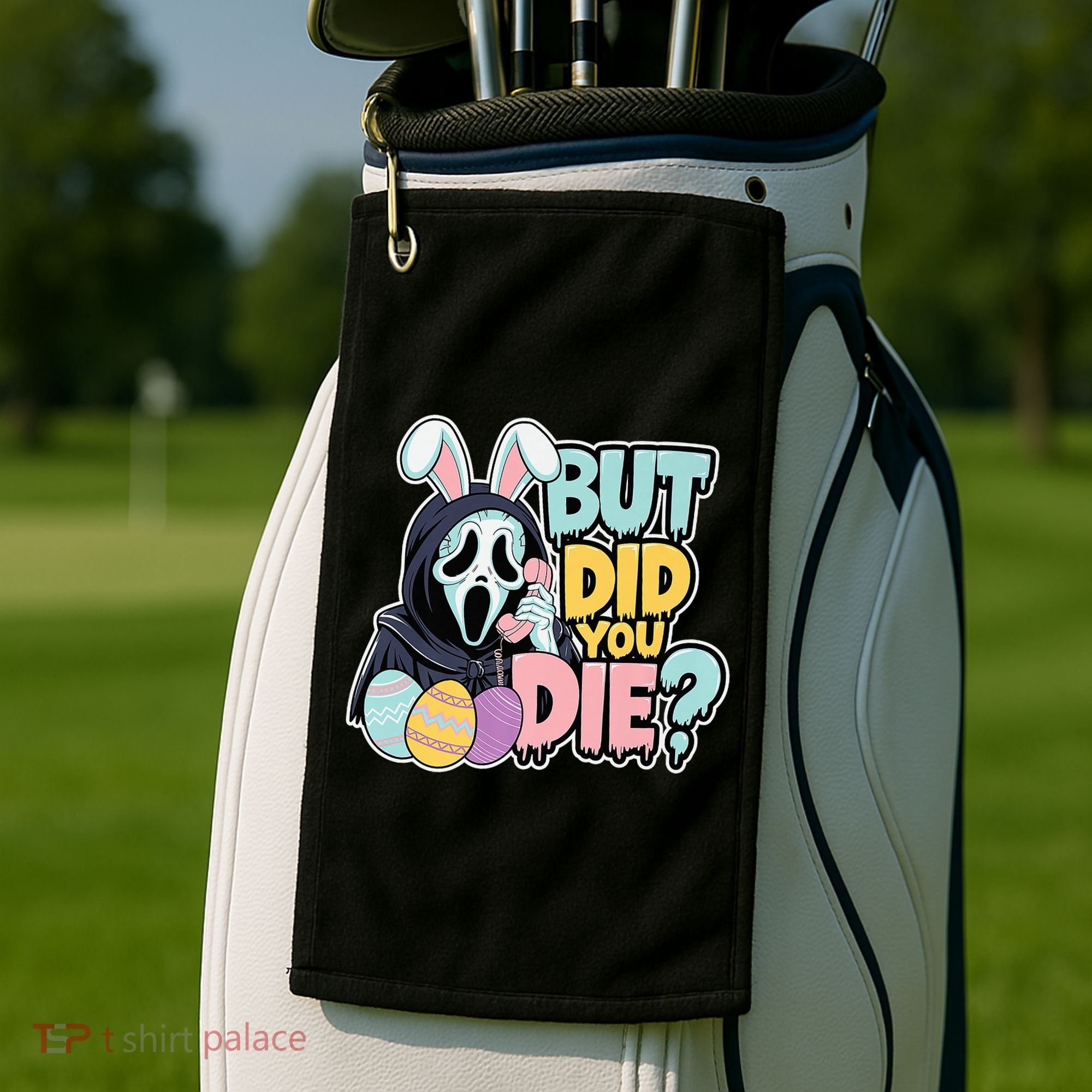 Easter Skeleton Bunny But Did You Dye Spring Egg Golf Towel