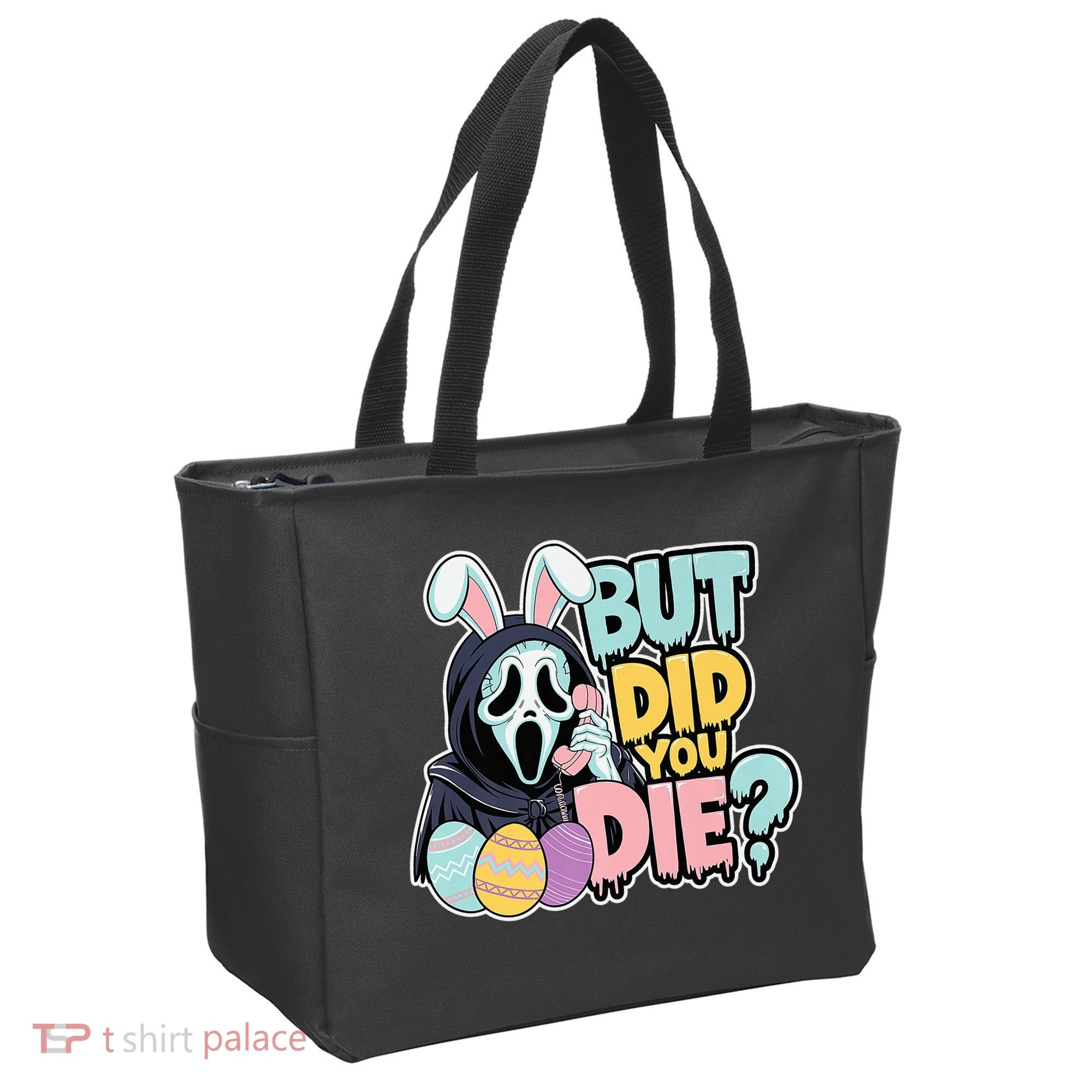 Easter Skeleton Bunny But Did You Dye Spring Egg Tote Bag