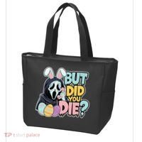 Easter Skeleton Bunny But Did You Dye Spring Egg Tote Bag thumb 3