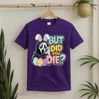 Easter Skeleton Bunny But Did You Dye Spring Egg T-Shirt thumb 2