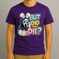Easter Skeleton Bunny But Did You Dye Spring Egg T-Shirt thumb 3