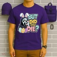 Easter Skeleton Bunny But Did You Dye Spring Egg T-Shirt thumb 6