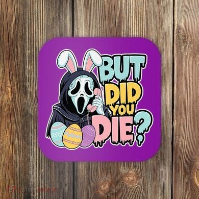 Easter Skeleton Bunny But Did You Dye Spring Egg Coaster