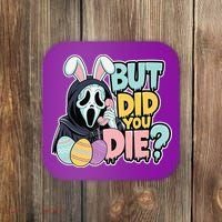 Easter Skeleton Bunny But Did You Dye Spring Egg Coaster thumb 0