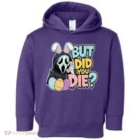 Easter Skeleton Bunny But Did You Dye Spring Egg Toddler Hoodie thumb 0