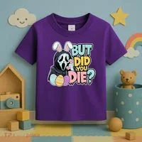 Easter Skeleton Bunny But Did You Dye Spring Egg Toddler T-Shirt thumb 3