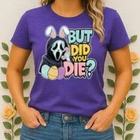 Easter Skeleton Bunny But Did You Dye Spring Egg Women's T-Shirt thumb 2