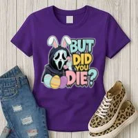 Easter Skeleton Bunny But Did You Dye Spring Egg Women's T-Shirt thumb 3