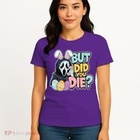Easter Skeleton Bunny But Did You Dye Spring Egg Women's T-Shirt thumb 4