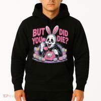 Easter Skeleton Bunny But Did You Dye Spring Egg Hoodie thumb 2