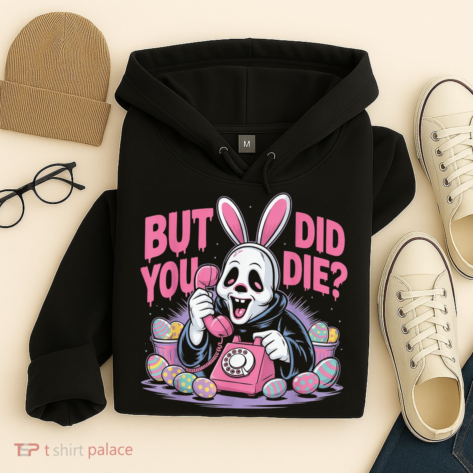 Easter Skeleton Bunny But Did You Dye Spring Egg Hoodie