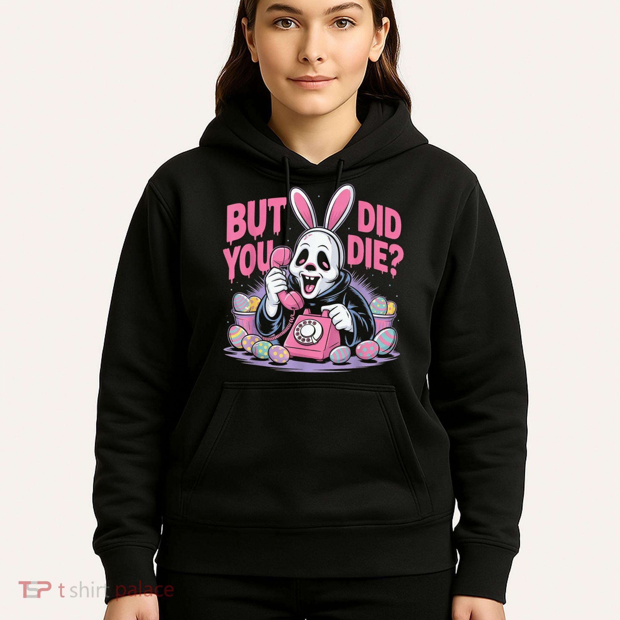 Easter Skeleton Bunny But Did You Dye Spring Egg Hoodie
