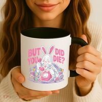 Easter Skeleton Bunny But Did You Dye Spring Egg Coffee Mug thumb 3