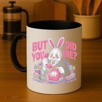 Easter Skeleton Bunny But Did You Dye Spring Egg Coffee Mug thumb 4