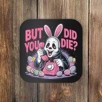 Easter Skeleton Bunny But Did You Dye Spring Egg Coaster thumb 0