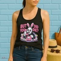 Easter Skeleton Bunny But Did You Dye Spring Egg Women's Tank Top thumb 2