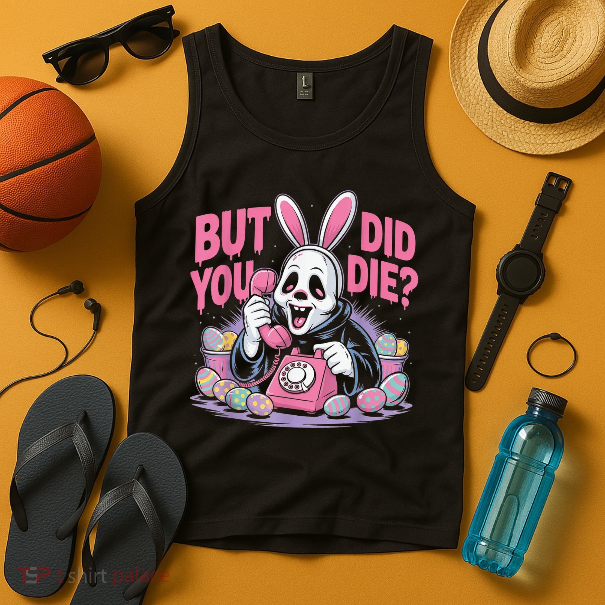Easter Skeleton Bunny But Did You Dye Spring Egg Tank Top
