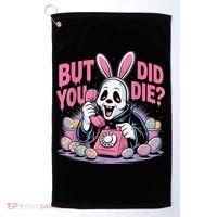 Easter Skeleton Bunny But Did You Dye Spring Egg Golf Towel thumb 0