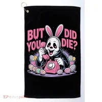 Easter Skeleton Bunny But Did You Dye Spring Egg Golf Towel thumb 0