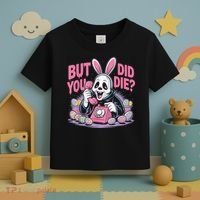 Easter Skeleton Bunny But Did You Dye Spring Egg Toddler T-Shirt thumb 3