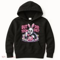 Easter Skeleton Bunny But Did You Dye Spring Egg Kids Hoodie thumb 0